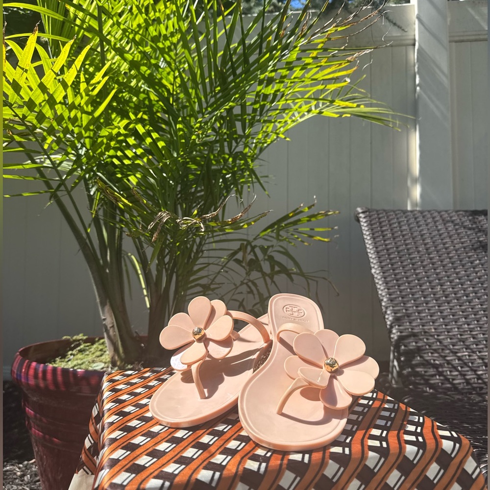 Tory Burch Blush Floral Slides